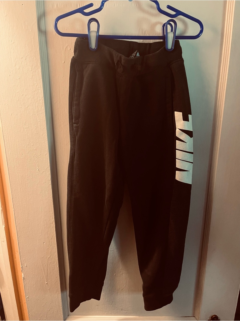 Nike Black Sweatpants with White Side Logo